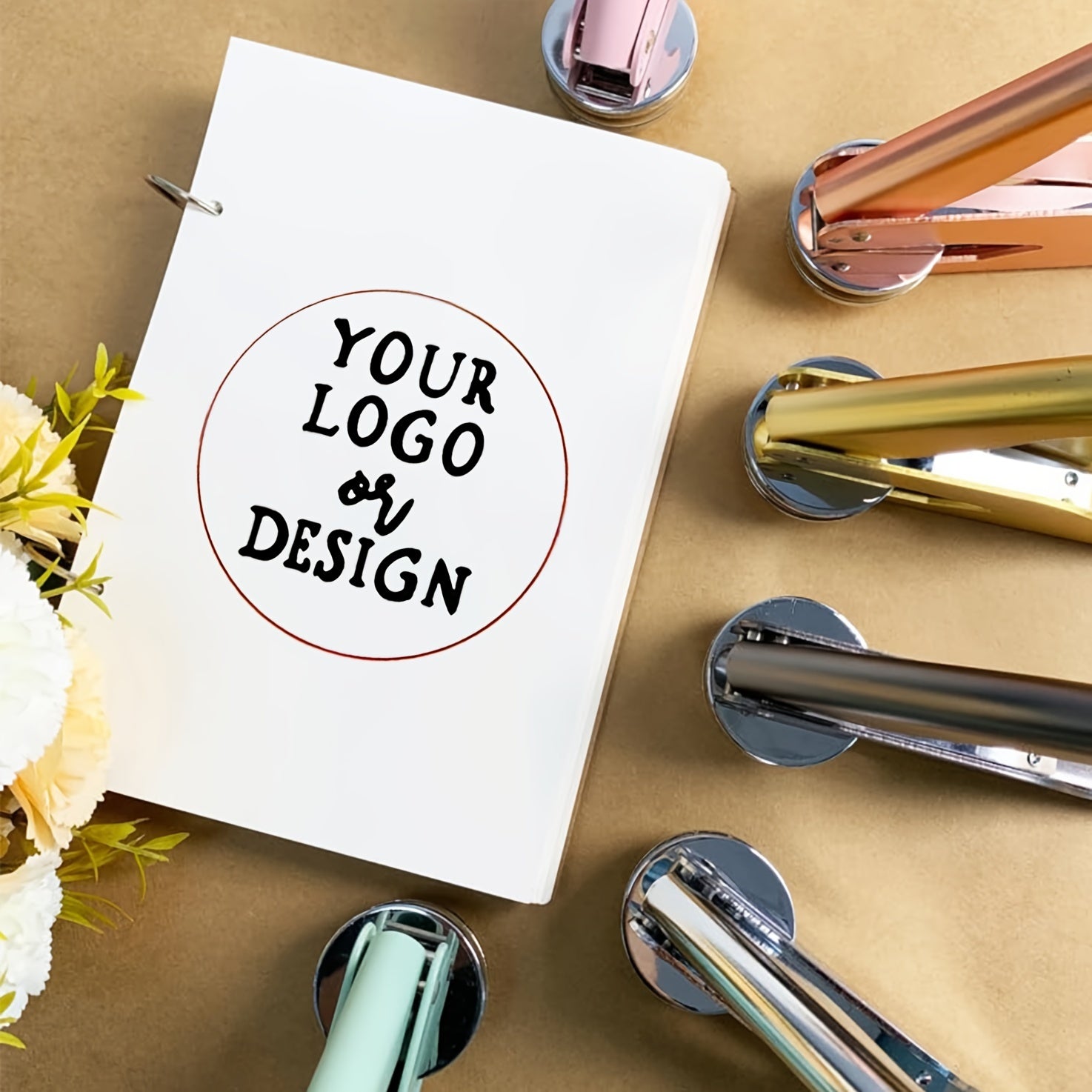 Heavy Duty Steel Embossing Stamp for Logos and Book Embossing