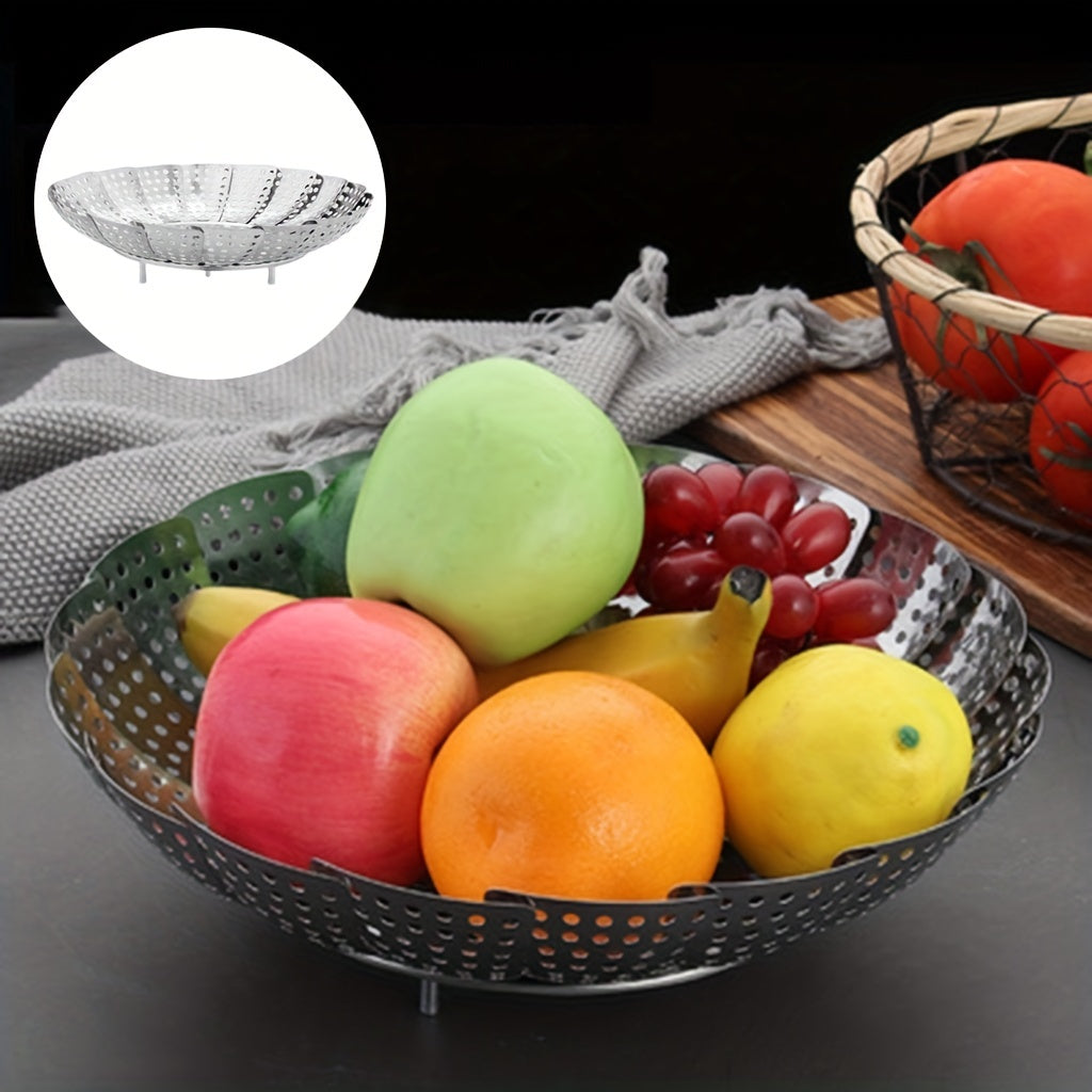 Stainless Steel Collapsible Steamer Basket for Nutritious Cooking