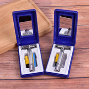 Men's Stainless Steel Double Edge Safety Razor with Handle and Blade