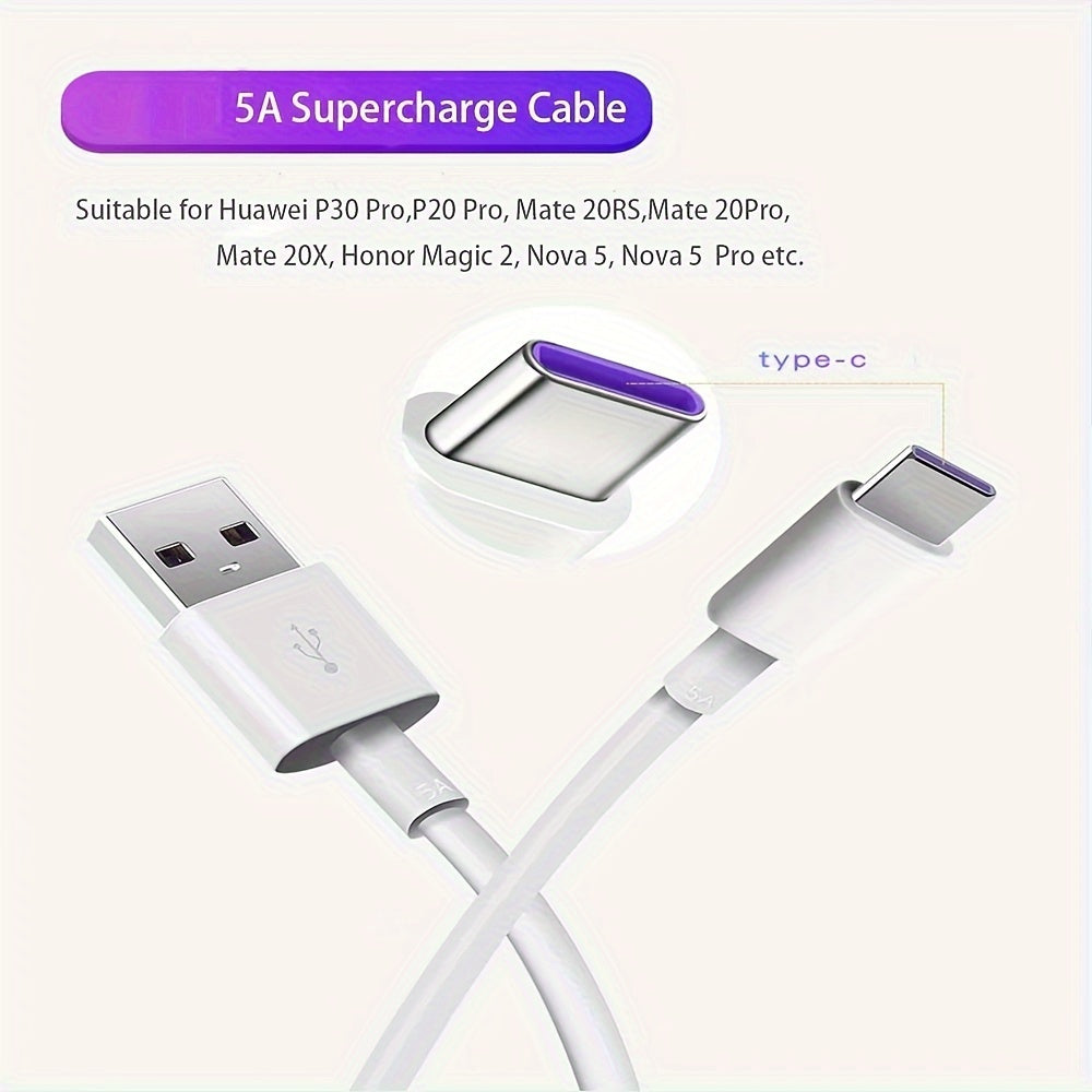 USB-C Fast Charging Data Cable 1-5 Pack 66W Compatible with Phones and Power Banks