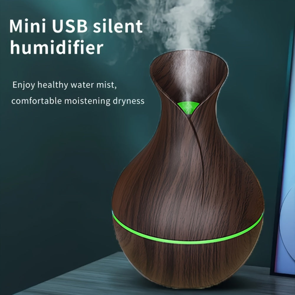 Ultrasonic Air Humidifier with Essential Oil Diffuser 7 Color LED Quiet Mini Cold Mist for Office Bedroom
