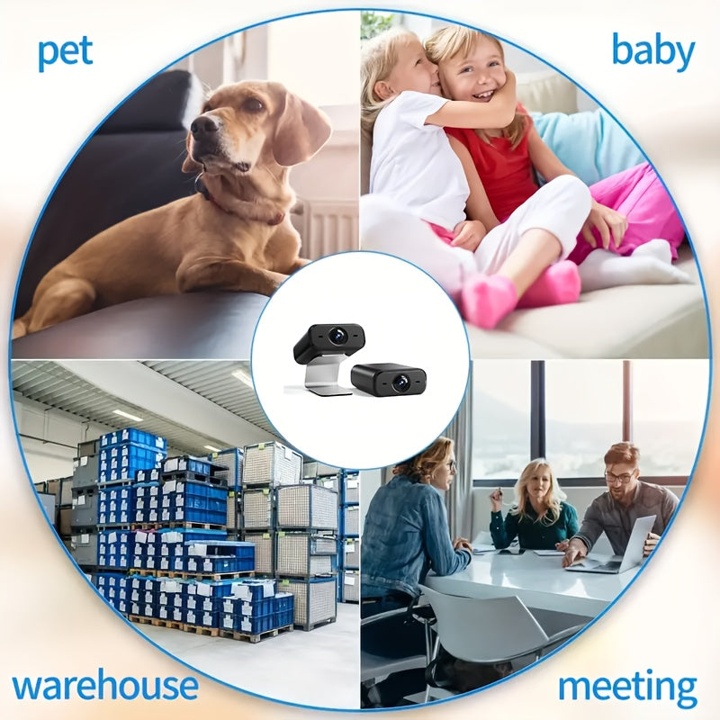 Мини беспроводная WiFi камера-няня с обнаружением движения, ночным видением, 480p, видеонаблюдение
