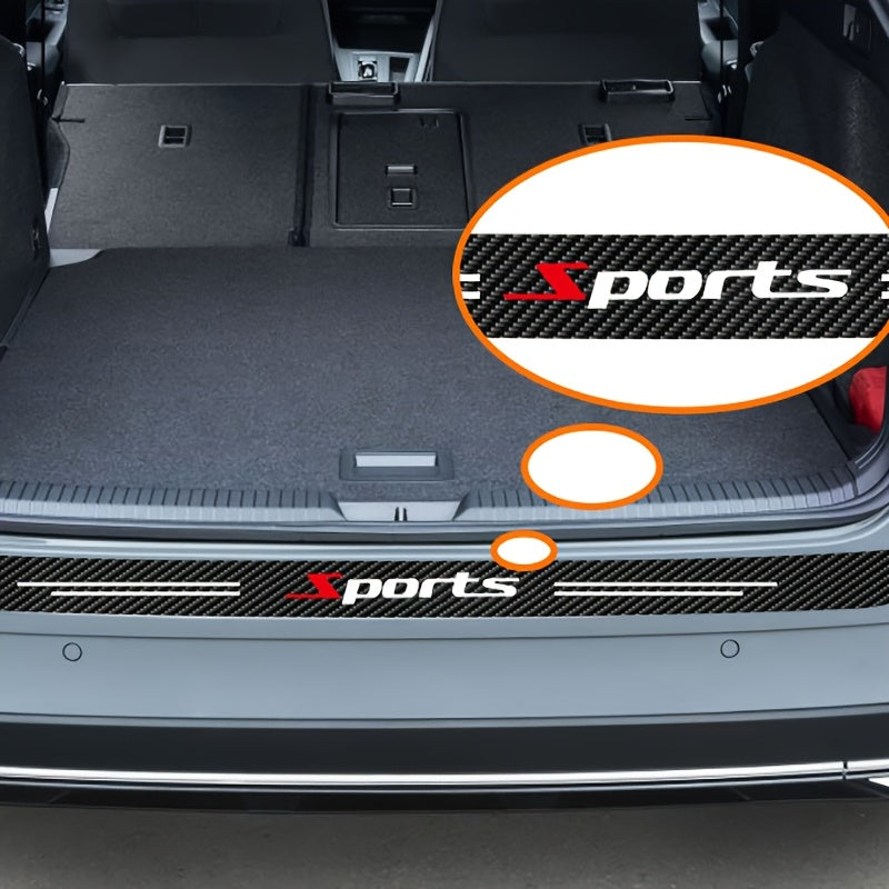 Universal Faux Leather Door Threshold Stickers Matte Finish Self-Adhesive Scratch-Resistant Carbon Fiber