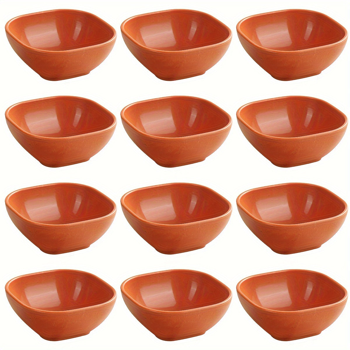 8 to 12 Square Ceramic Sauce Bowls for Korean, Chinese, Middle Eastern Cuisine