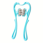 Manual Cervical Massager with Clamp and Six Wheels for Neck Kneading Home Use