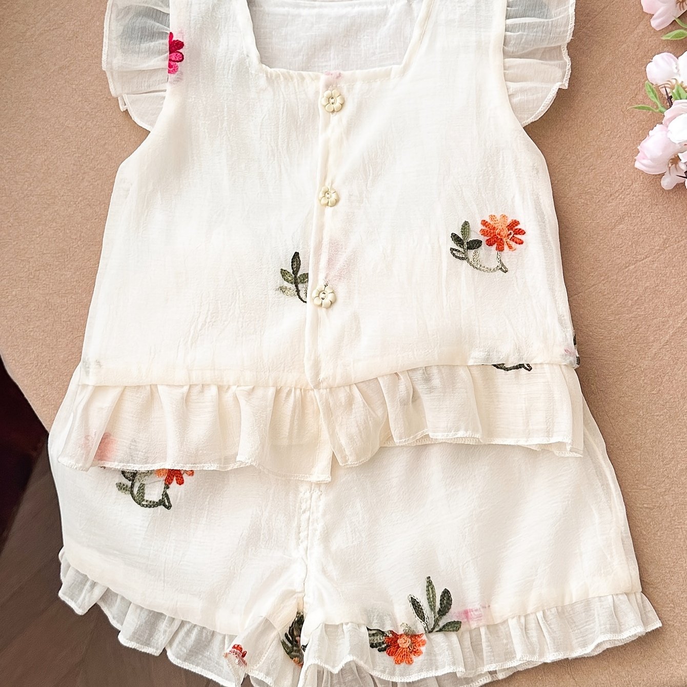 Sleeveless Ethnic-Inspired Dress for Outdoor Wear Summer Kids and Girls