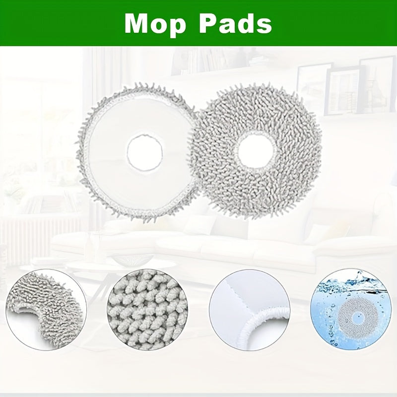 19pcs Vacuum Cleaner Accessories Compatible with ECOVACS Deebot T30 Omni T30 Pro Omni Main Brush Side Brushes Mop Pads HEPA Filters Dust Bags