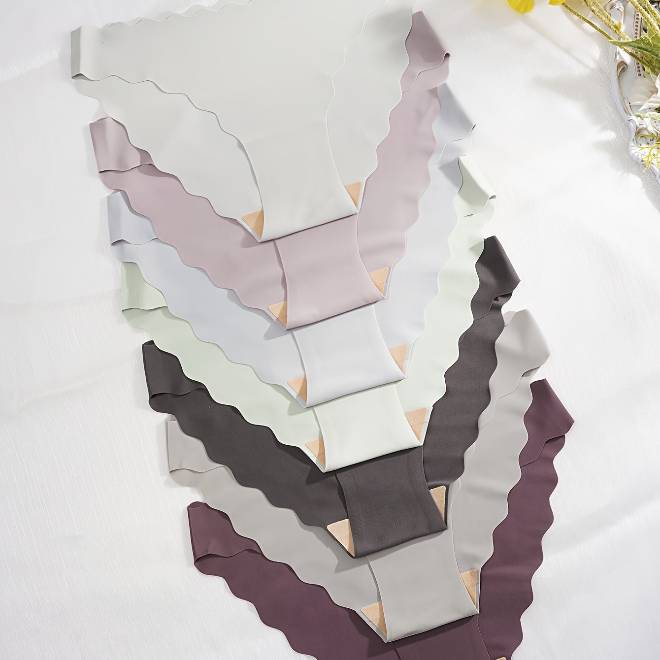 Seamless Hipster Panties 7 Pack Solid Color Stretchy Women's Underwear