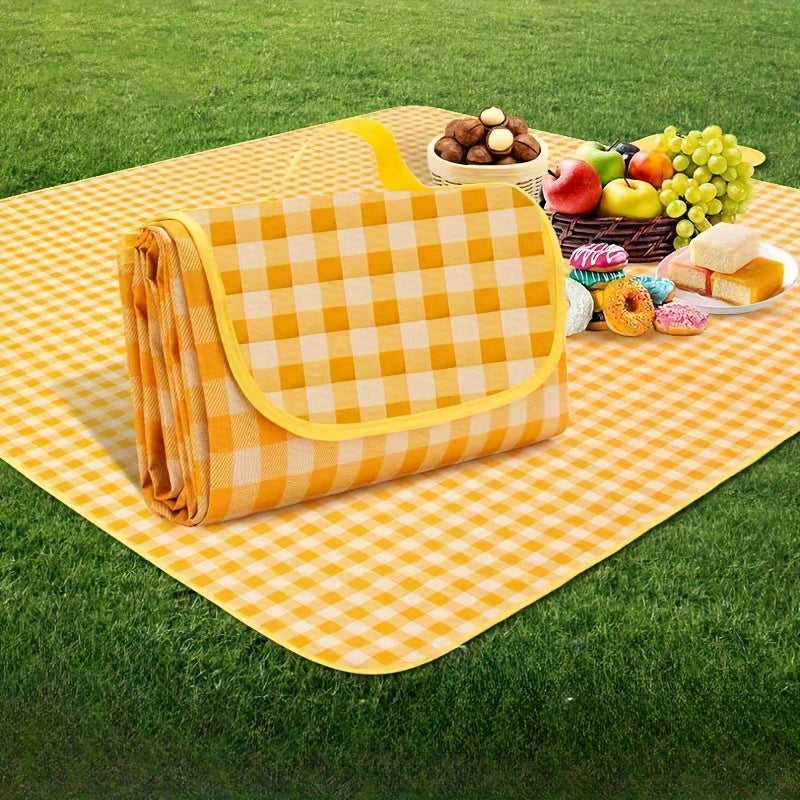Waterproof Picnic Blanket with Portable Storage Bag Non-Woven Fabric Moisture-Resistant Foldable Mat for Camping Beach Outdoor