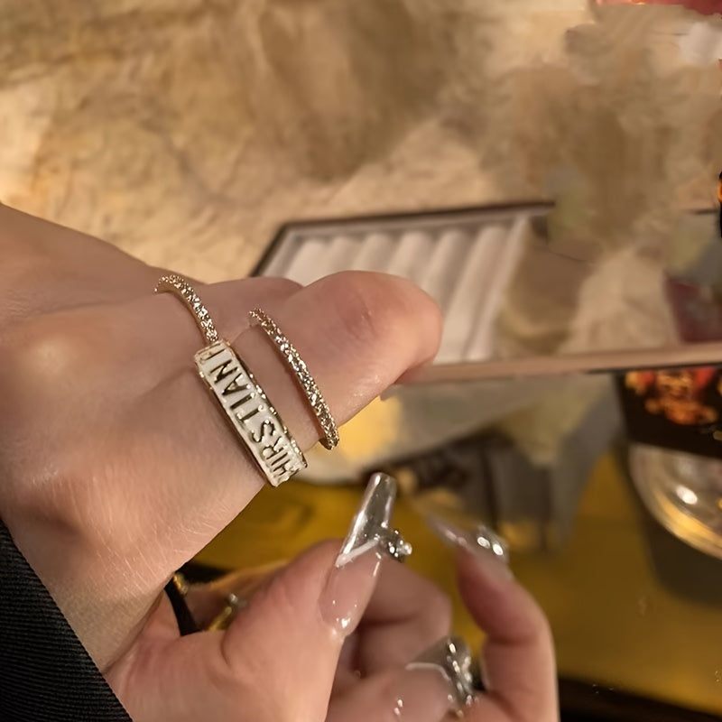 Набор колец из сплава с золотым покрытием для женщин, простой стиль, универсальный плоский круг, 3 шт.