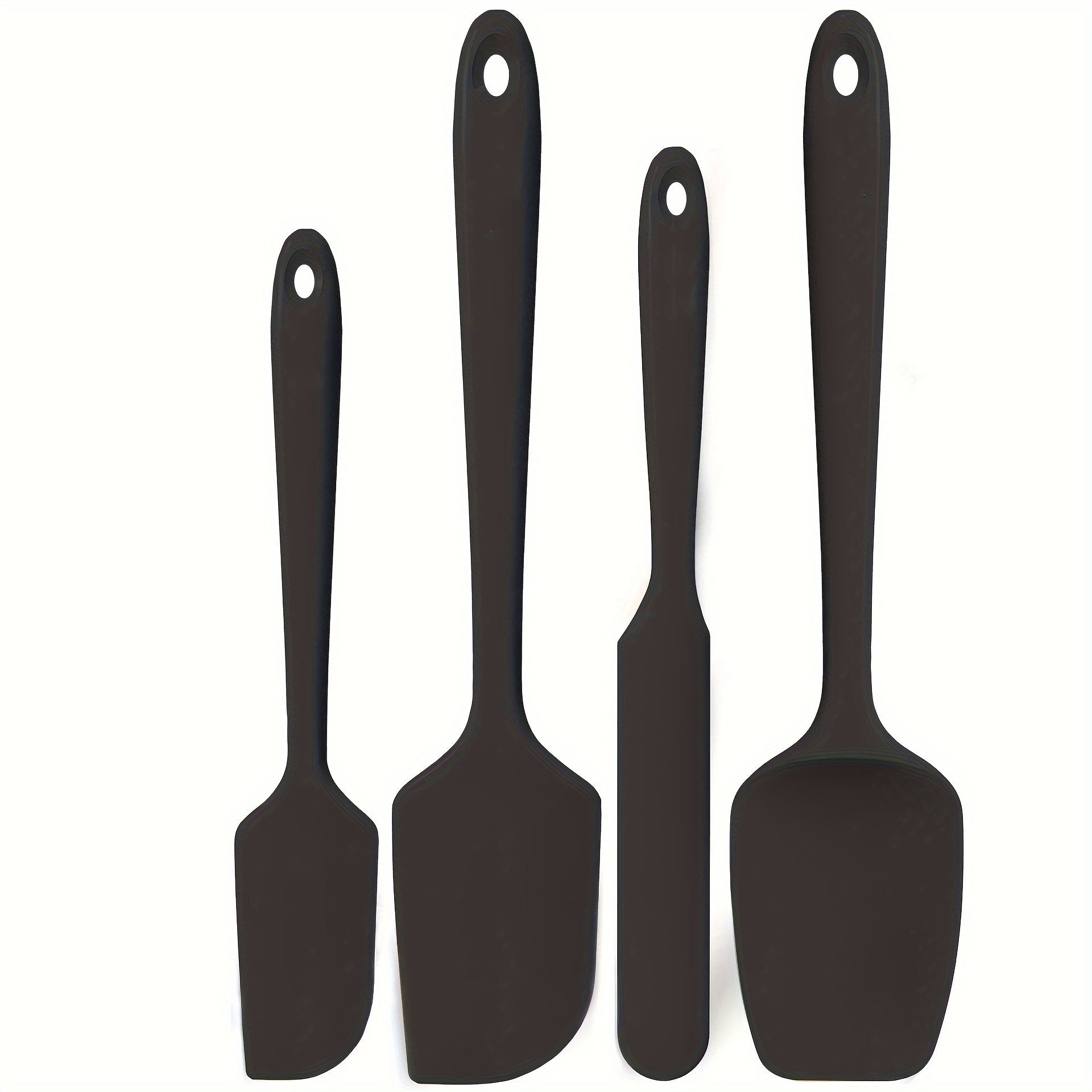 Set of 4 Silicone Spatulas Heat Resistant Up to 600°F Nonstick Safe BPA-Free