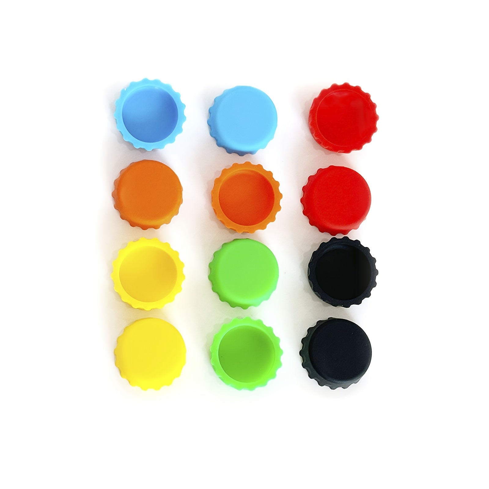 Set of 12 Silicone Bottle Caps Resealable Covers for Beer Soda Wine
