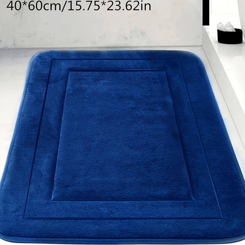 Absorbent Non-Slip Bathroom Floor Mat with Memory Foam PVC Bottom for Bathroom and Bedroom Use