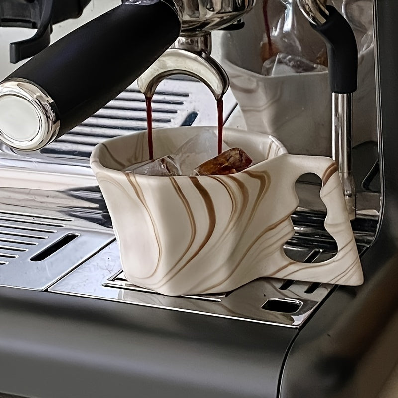 Octagonal Ceramic Coffee Mug with Creative Design for All Seasons Gift