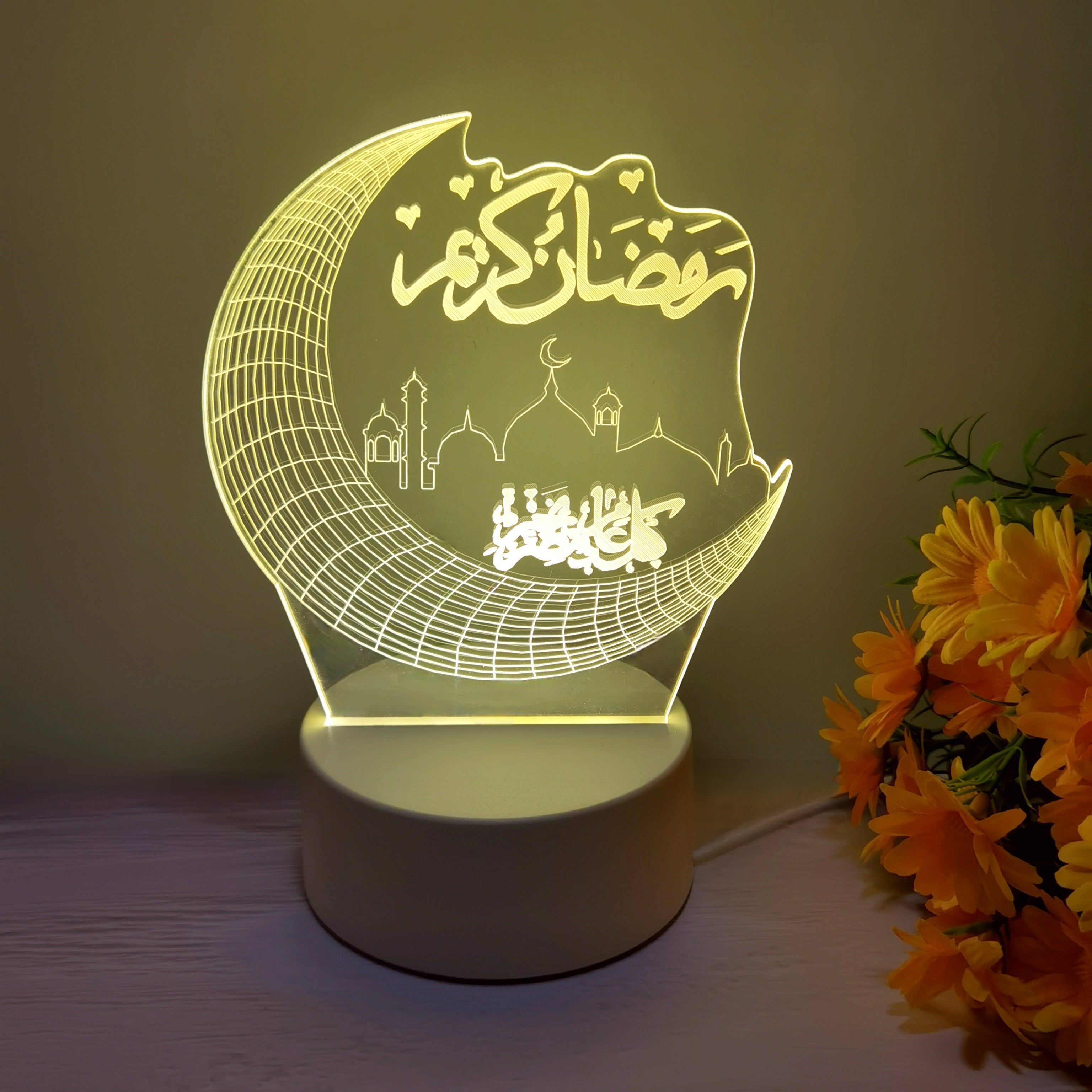 3D Moon Star Palace Night Light USB LED Decorative Bedside Lamp Romantic Gift for Special Occasions