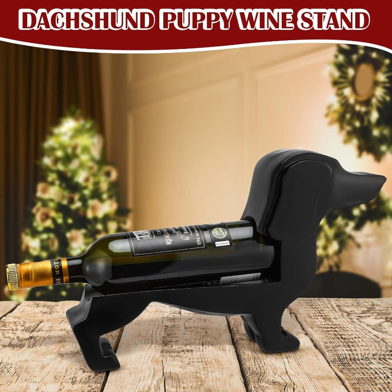 White Elephant Wine Bottle Holder for Dog Lovers, Resin, Holds 1 Bottle