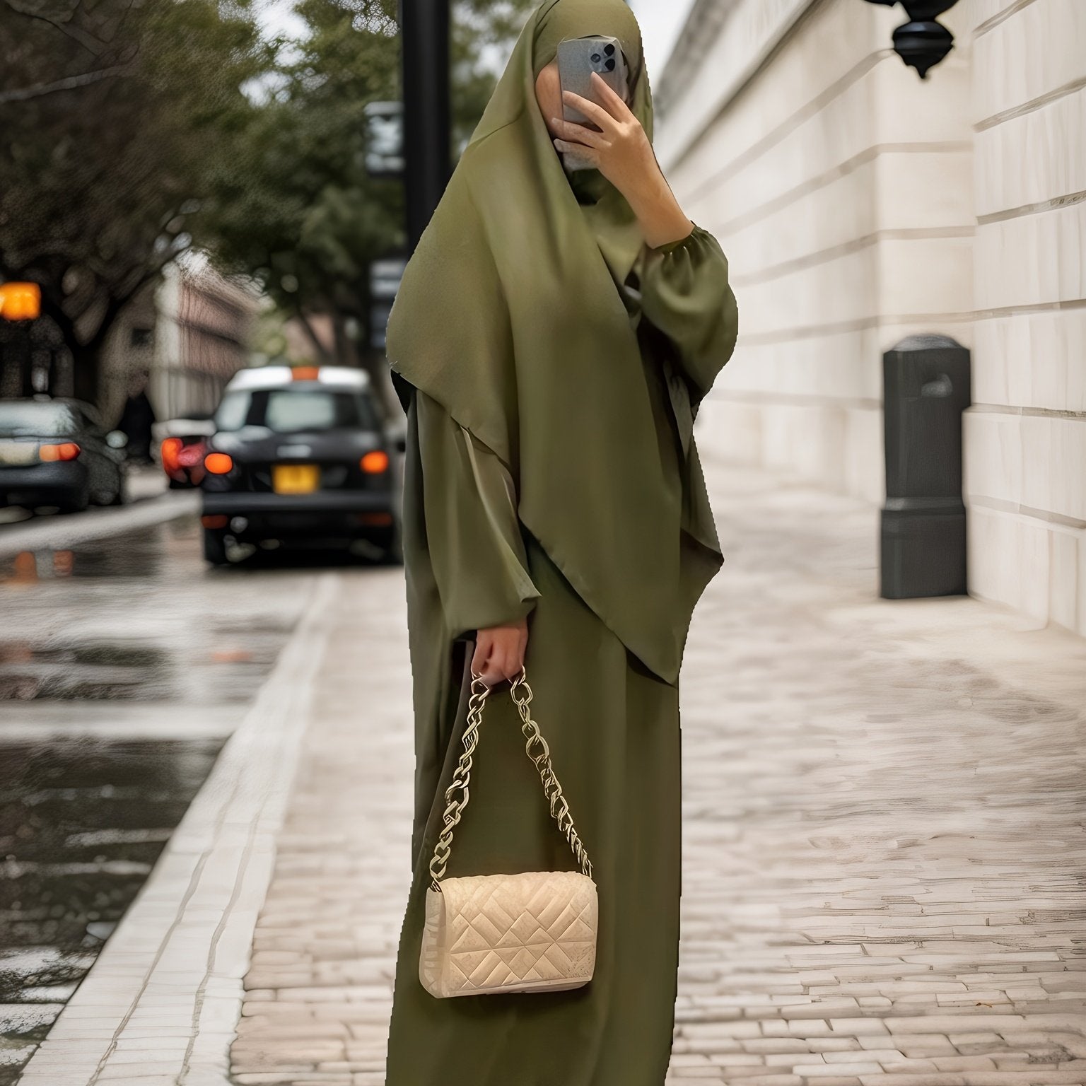 Plus o'lcham Maxi Abaya kiyi odatiy uzunlikdagi uzun qo'lqopli to'liq qora