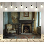 Durable Vertical PET Fireplace Backdrop Oblong Shape for Birthdays and Holidays