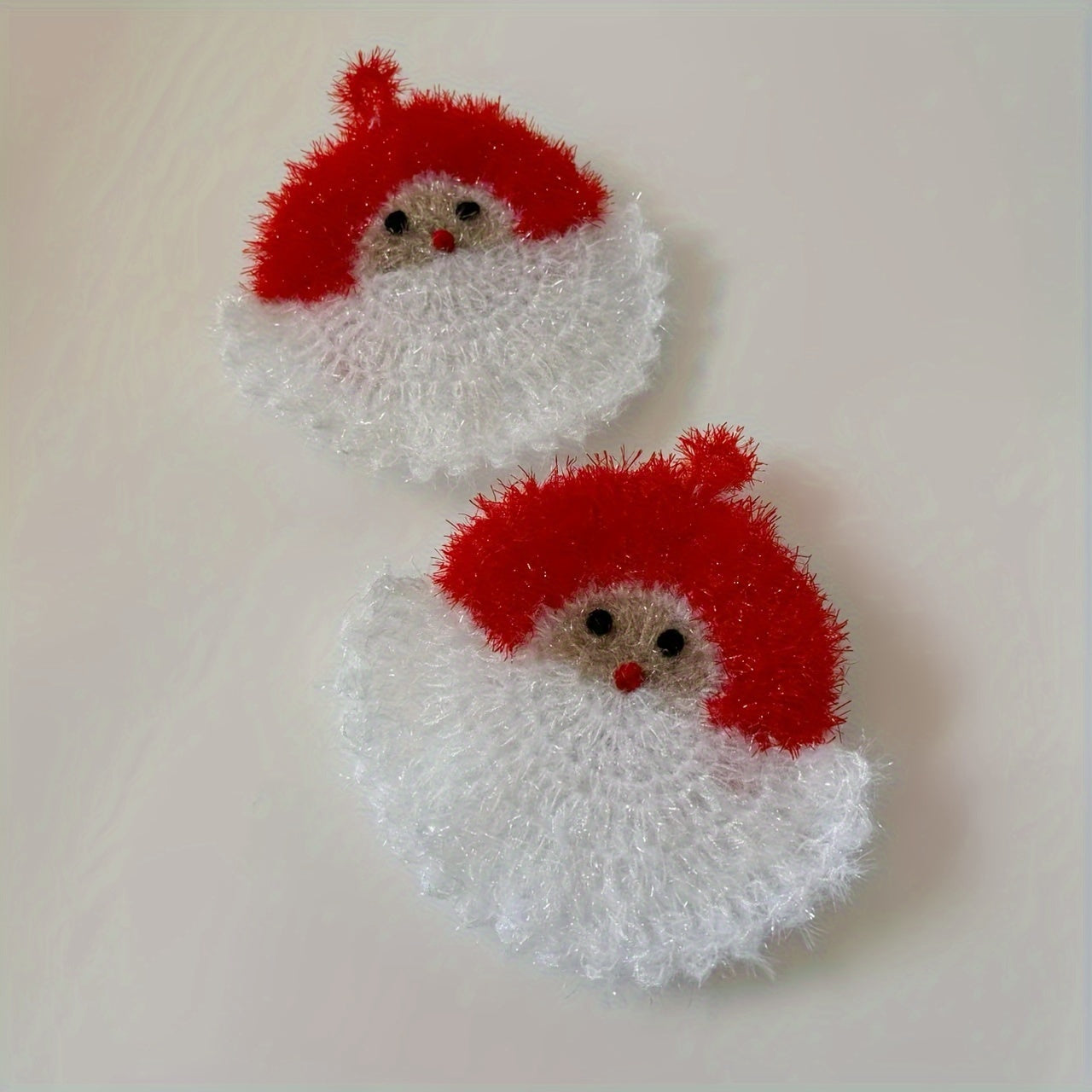 Crochet Santa Claus Dish Towel Kitchen Hand Towel Christmas Holiday Gift