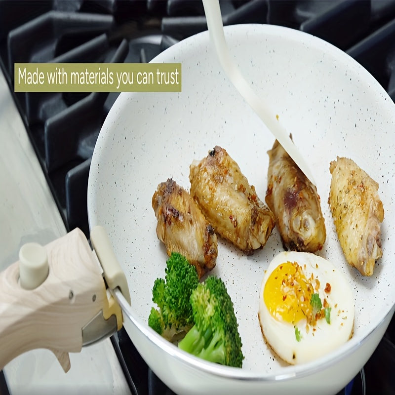 Cookware Set for Home and Camping, Non-Stick Milk and Soup Pots, Silicone Lids