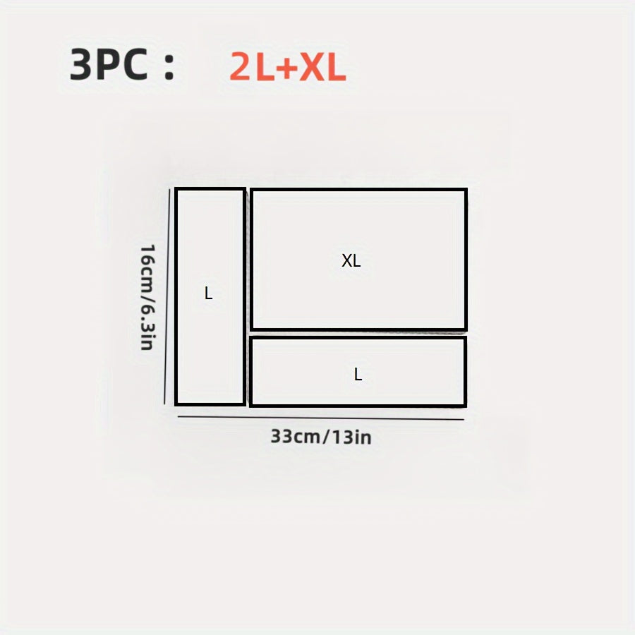 Acrylic Drawer Organizer Set 3 or 6 Pieces Transparent Cosmetic and Skincare Storage