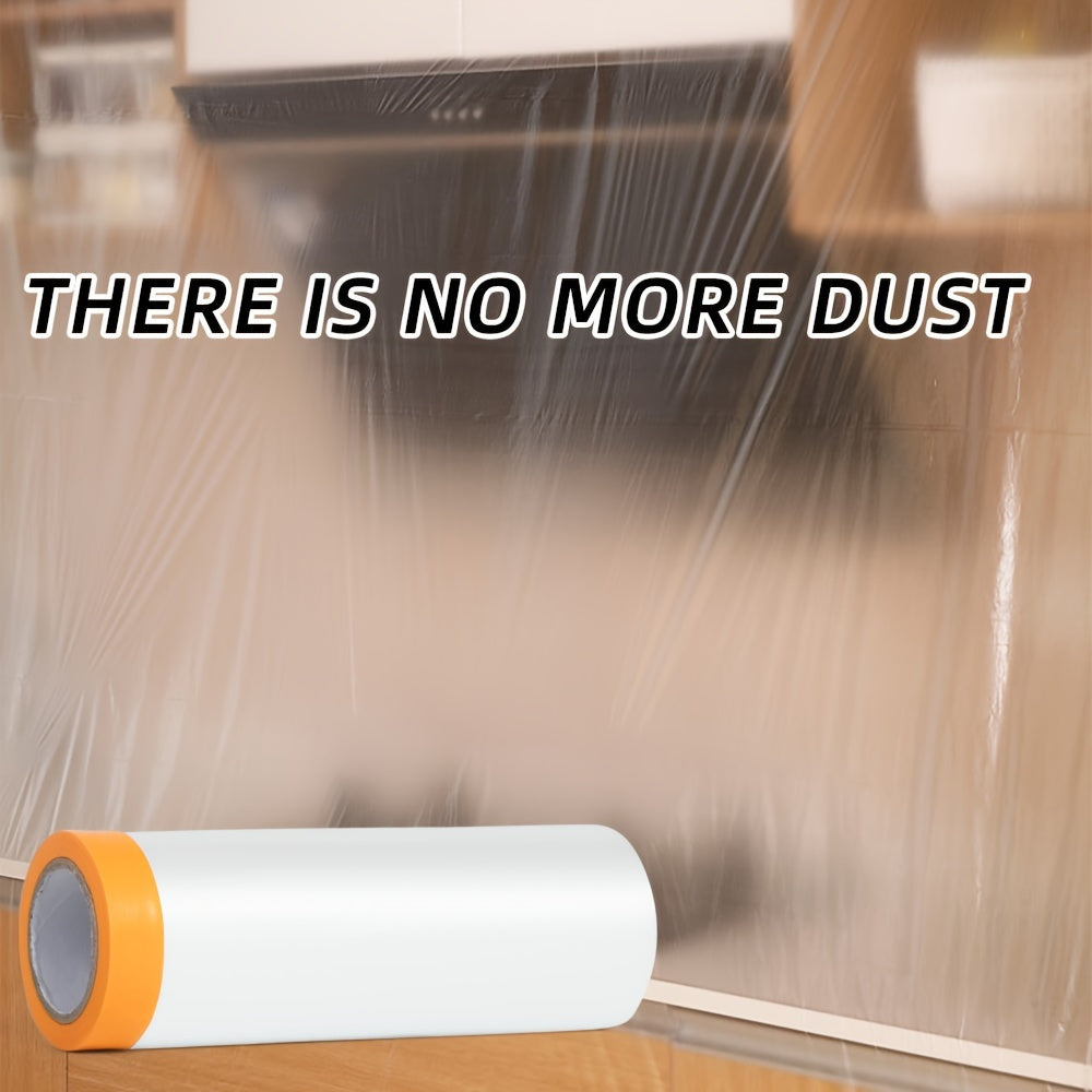 Disposable Furniture Dust Cover 1pc with Tape Durable Plastic Protector for Beds Sofas Tables