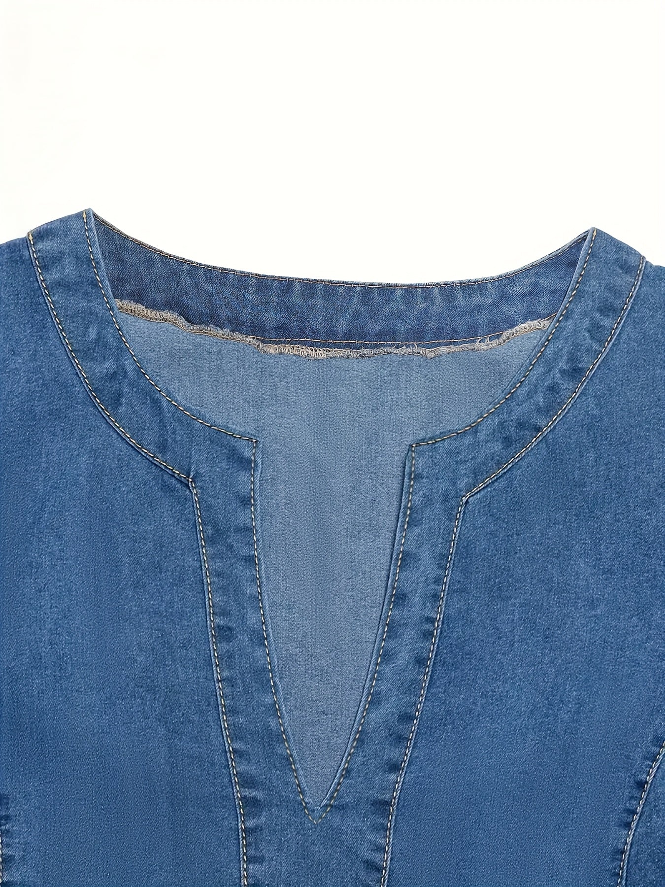 Women's Plus Size Non-Stretchy Denim-Like Dress Casual Formal All-Season