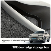 4pcs Black Rubber Door Edge Storage Inserts for Car Door Panel Organizer