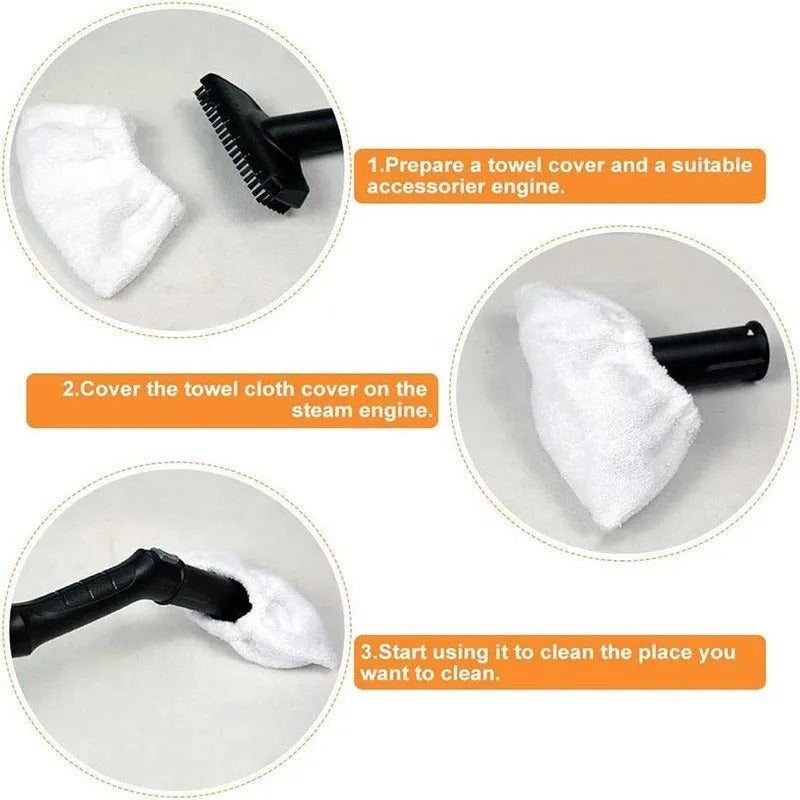 Mustahkam va yuvilishi mumkin bo'lgan 5 ta mikroto'qima mop boshliqlari - Karcher Easyfix SC2/SC3/SC4/SC5 uchun almashtirish matosi, pol qo'shimchasi, bug' tozalagich aksessuarlari