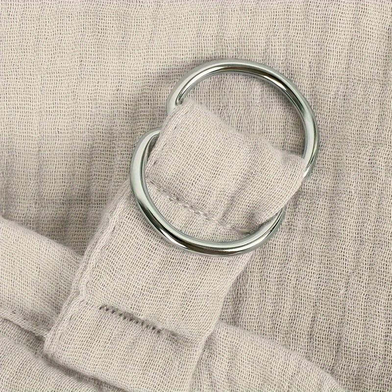 Beige Cotton Nursing Cover with Secure Strap for Discreet Breastfeeding Outdoors