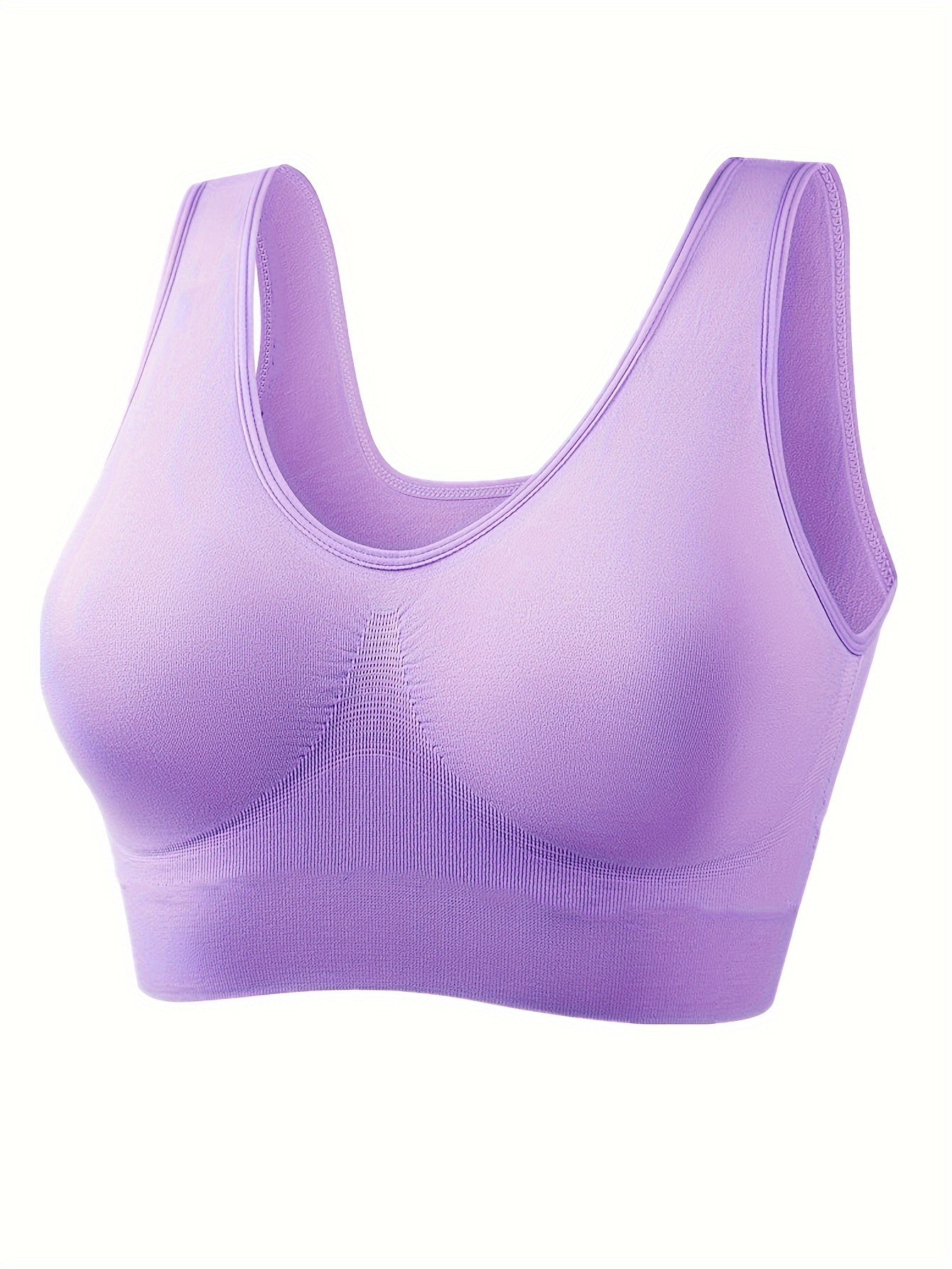 Women's Seamless Sports Bras Breathable Nylon Blend for Yoga and Running Pack of 7