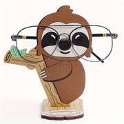 Wooden Sloth Eyeglass Stand Cartoon Animal Glasses Holder Home Office Decor