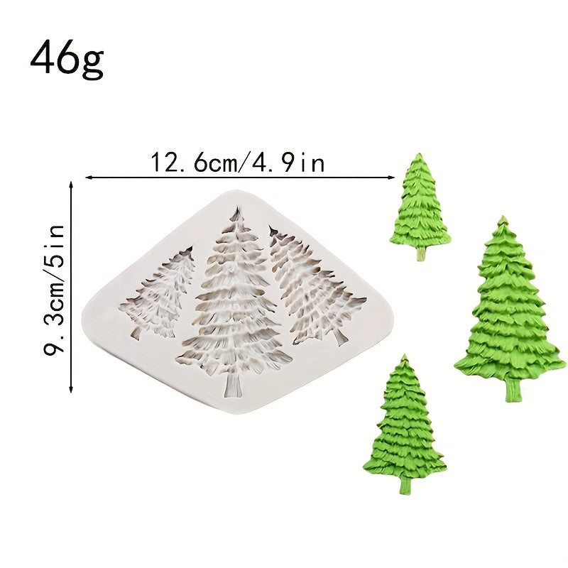 Tree Chocolate Molds Silicone 3D Pine Dead Tree Candy Fondant Cookie Baking Tools
