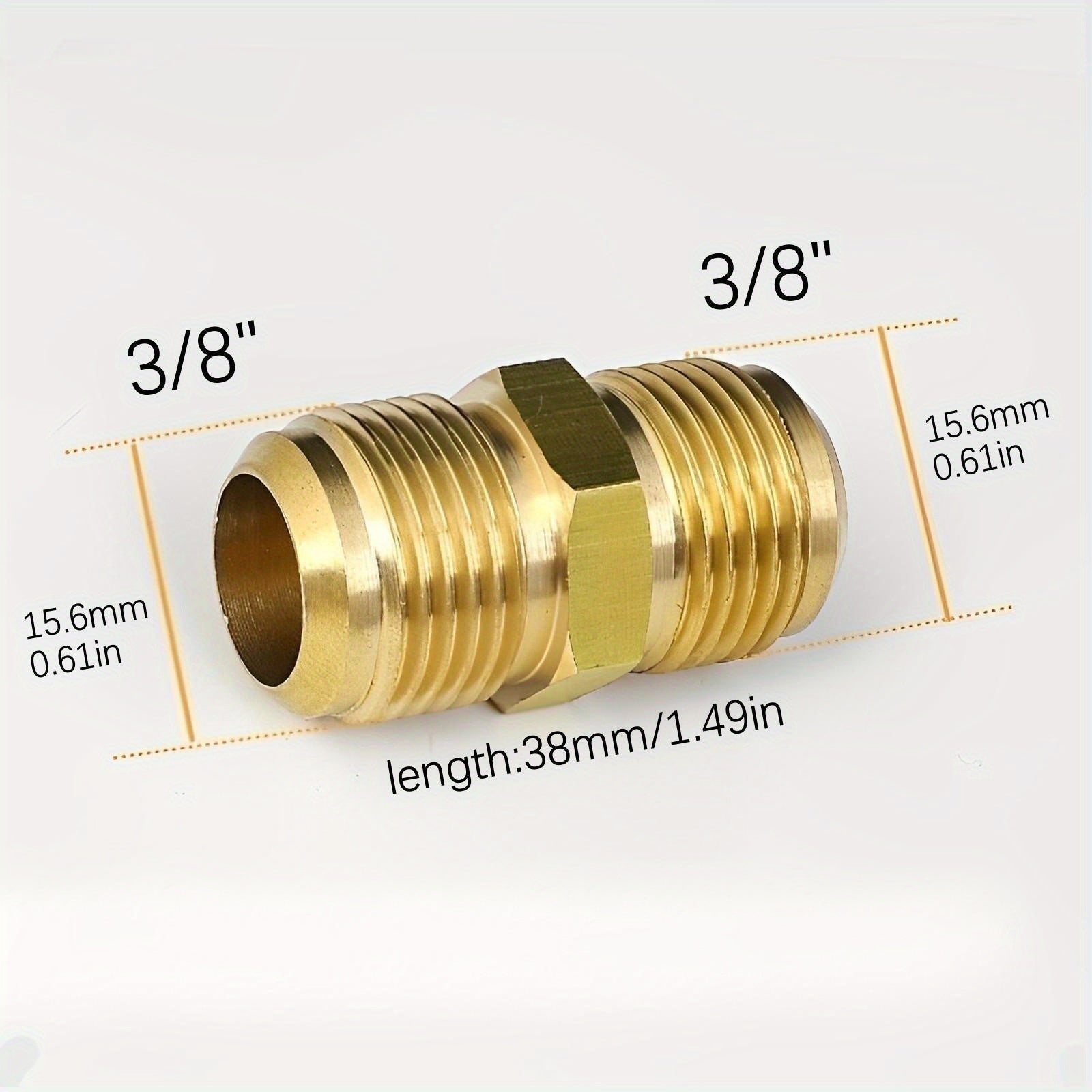 Brass Air Conditioning Copper Tube Adapter Female Male Flare Thread 1/4 3/8 1/2 5/8 3/4 Leak-Proof Joint