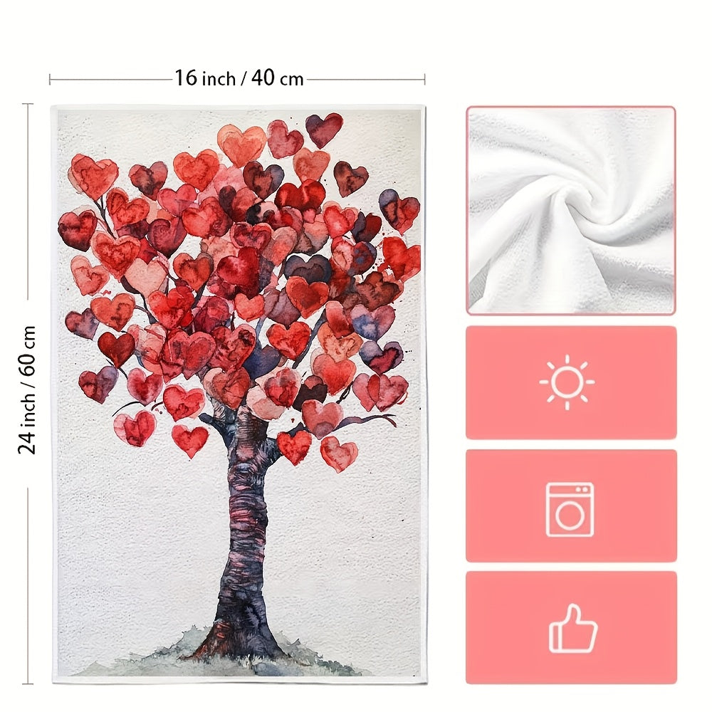Valentine's Tree Oshxona sochiqlari to'plami yumshoq, namlovchi idish qo'l sochiqlari 40x60 sm