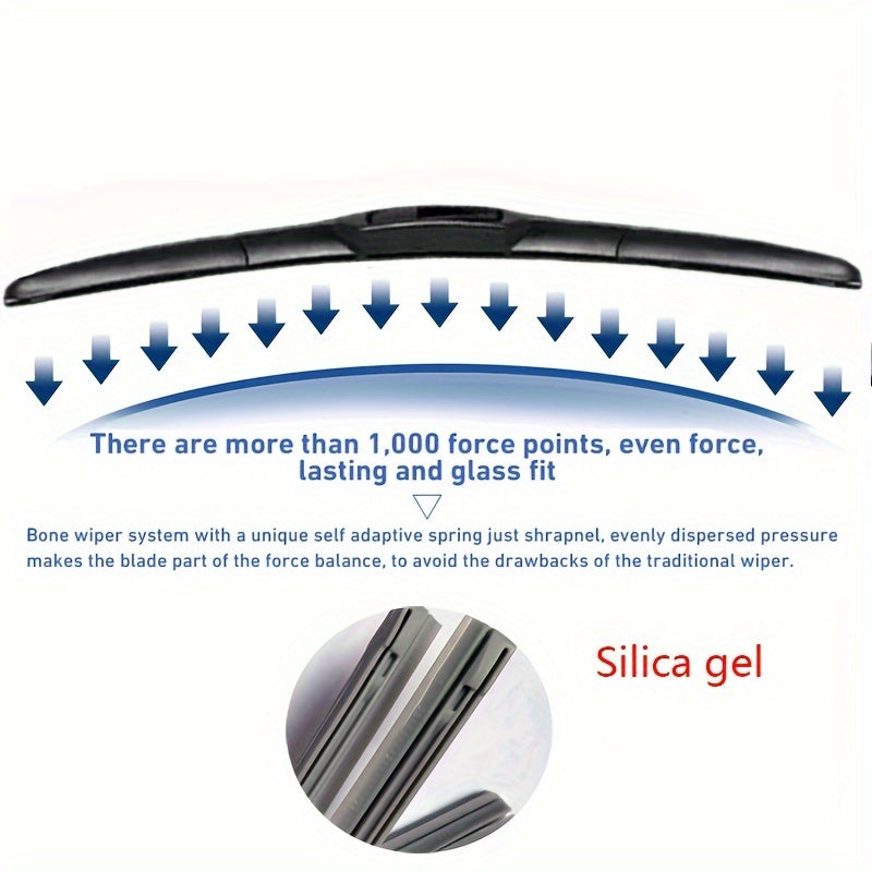 Front And Rear Windshield Wiper Blades Set for Kia Soul MK2 2014–2019, 60.96cm and 50.8cm