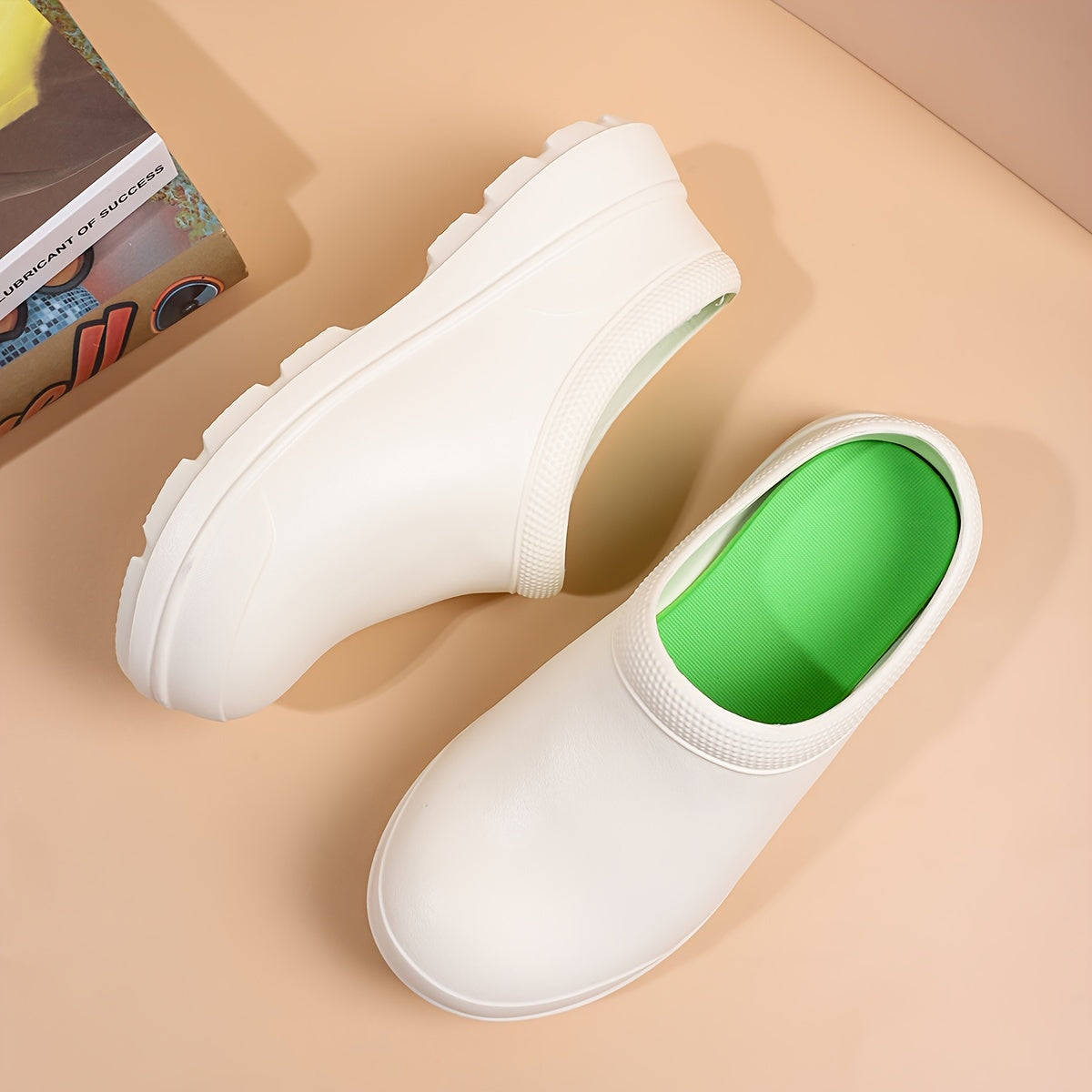 Women's EVA Chef Shoes Non-Slip Comfort Nursing Footwear Black White