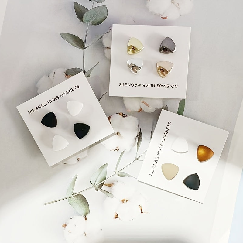 Women's Vintage Style Middle Eastern Triangle Scarf with Magnetic Buckle Shawl Collar Necklace