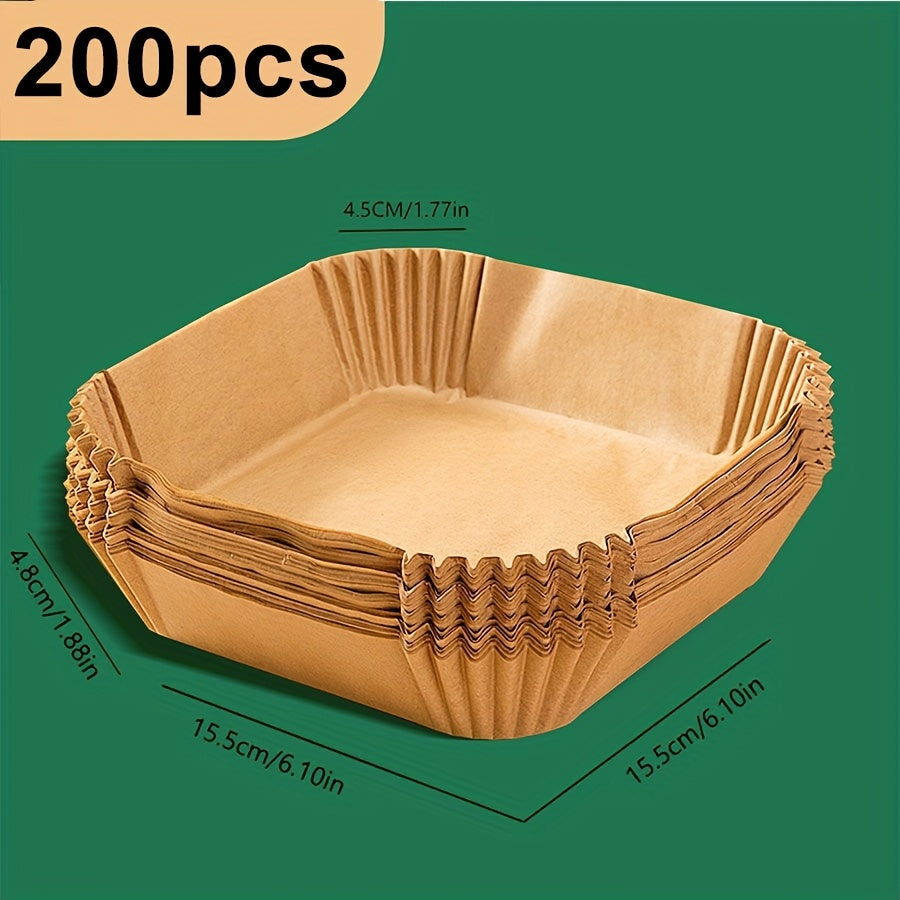 Kitchen Tool with 200 Air Fryer Liners for Baking Frying and Cooking