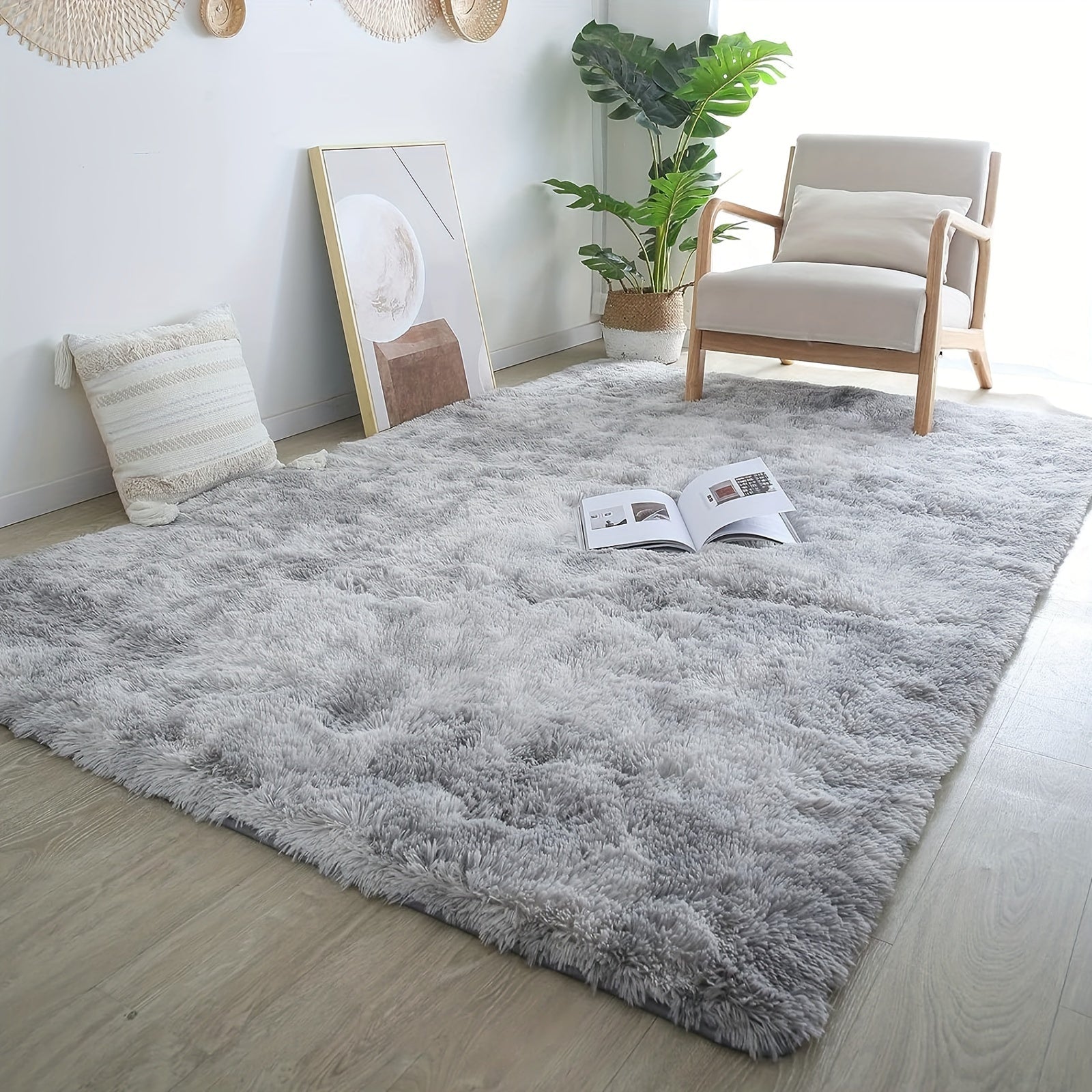 Soft Plush Shag Area Rug for Living Room and Bedroom Non-Slip Machine Washable