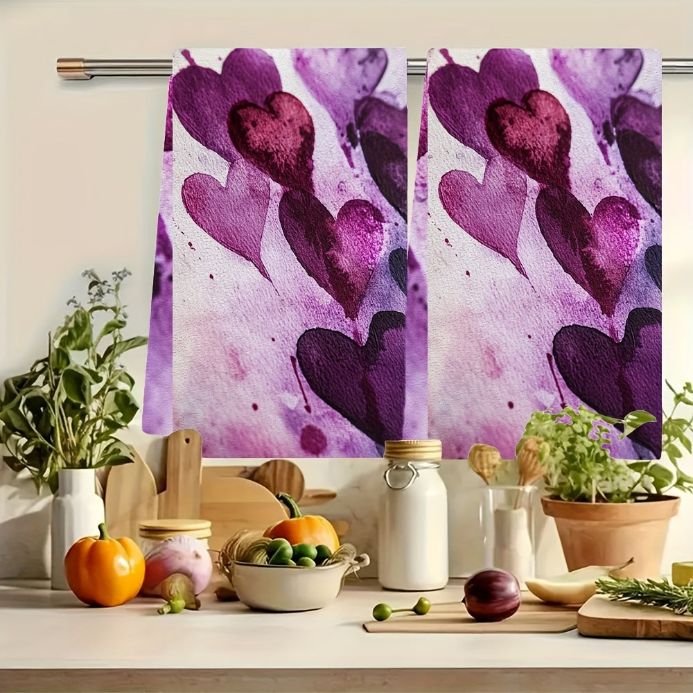 Purple Kitchen Towels Ultra-Soft Absorbent 40x60cm for Holiday Decor
