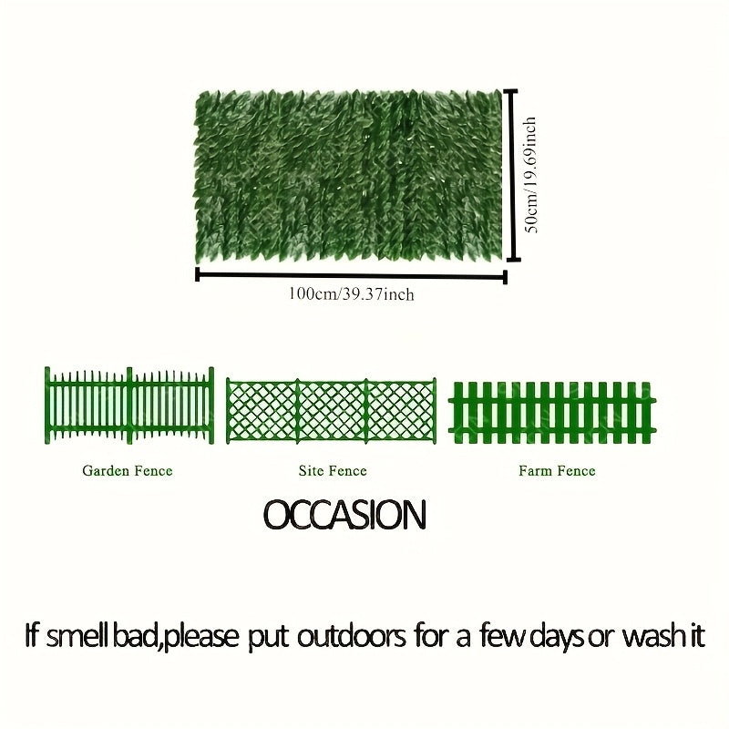 Artificial Ivy Privacy Fence UV-Resistant Outdoor Garden Patio Balcony Faux Greenery Hedge Screen