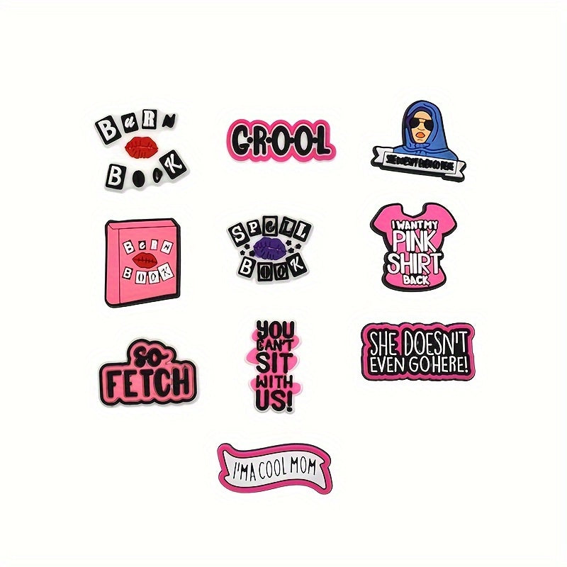 10 Pcs Women Shoe Charms Set Durable PVC Sandals Garden Shoes Decoration