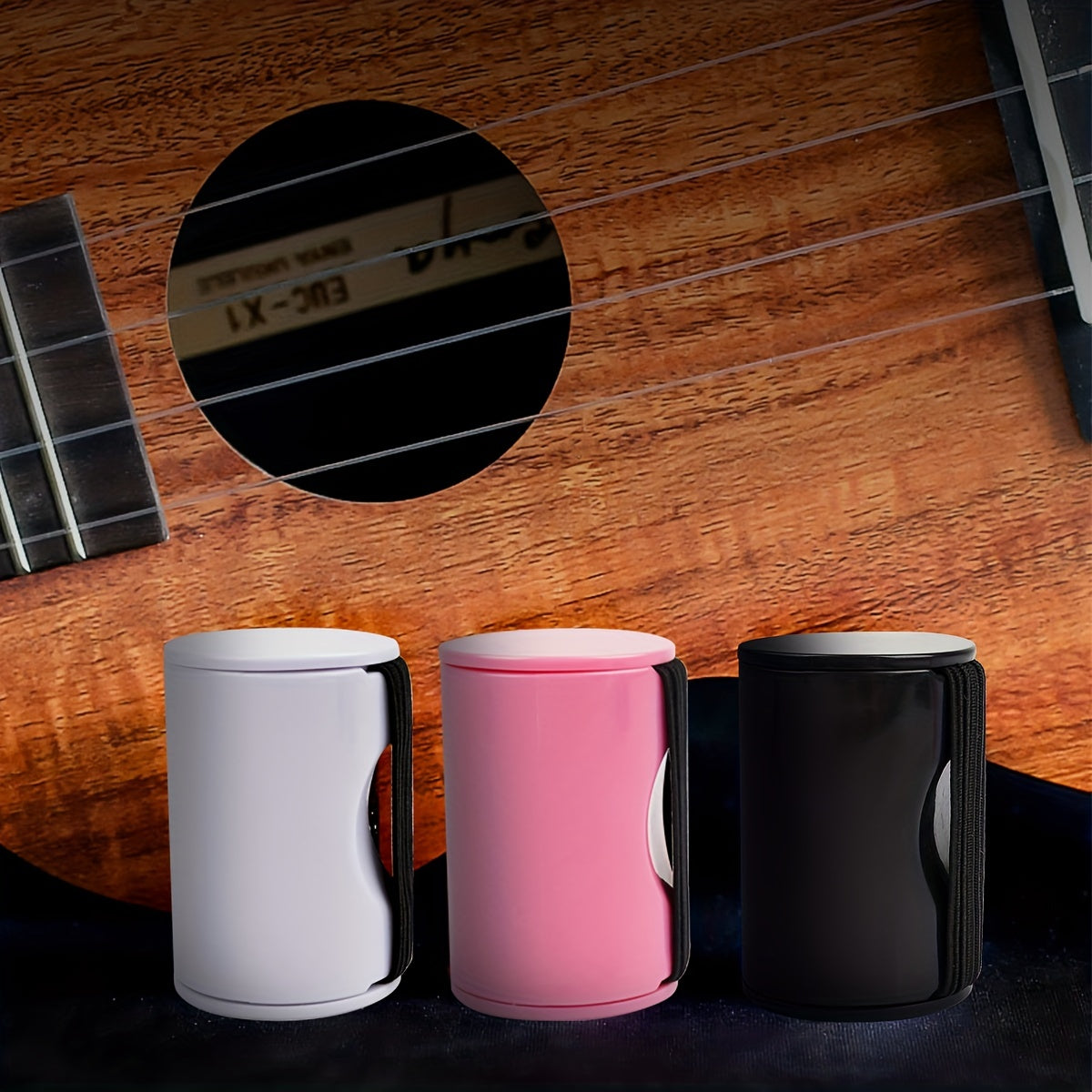 Pink Ukulele Finger Sand Hammer Durable ABS Percussion Instrument for Guitar and Ukulele