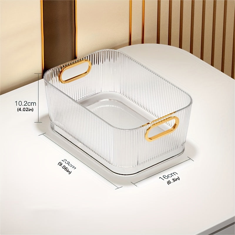 Desk Organizer Drawer Storage Box Transparent Plastic Makeup Bathroom Partition Dressing Table Container