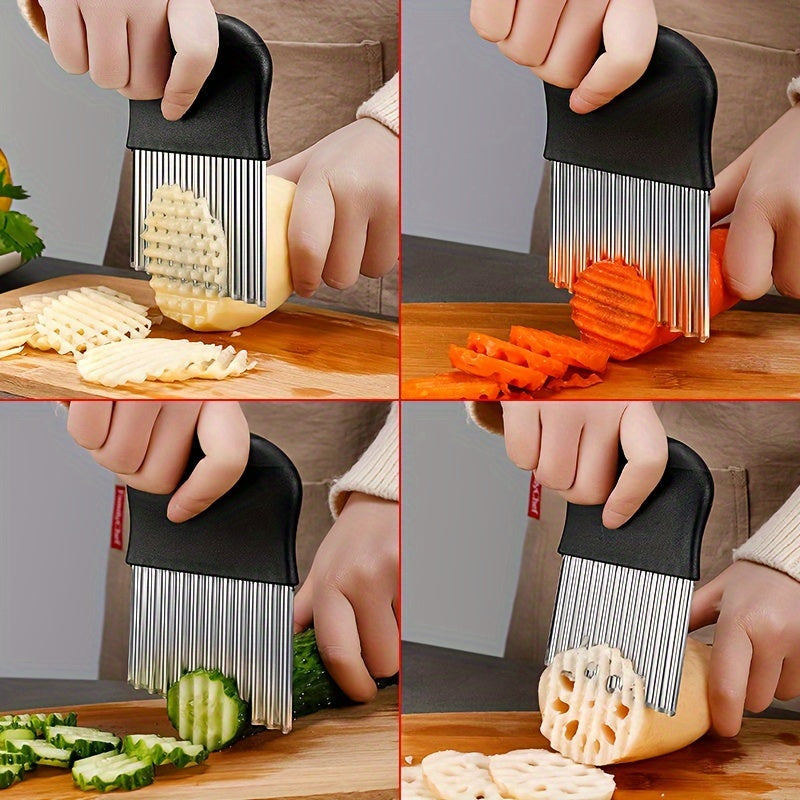 Stainless Steel Wave Potato Slicer for Vegetables Fruits and Fries