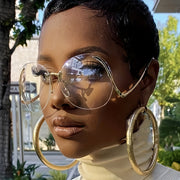 Unisex Rimless Gradient Sunglasses for Women and Men UV Protection Fashion