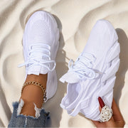 Women’s Breathable Mesh Casual Sneakers Lightweight Running Shoes White