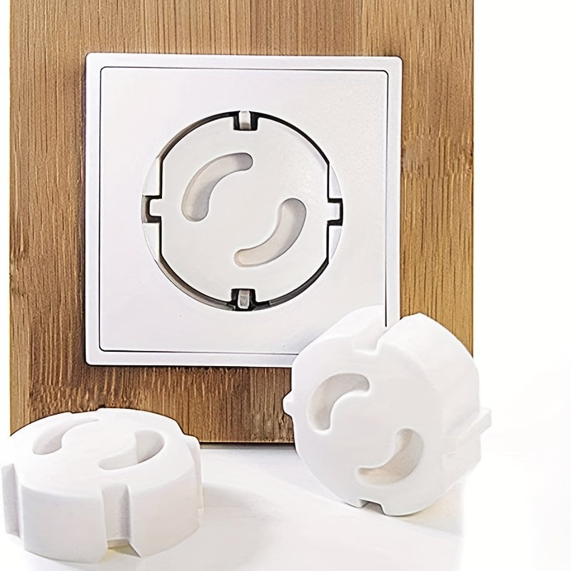 Set of 20 White ABS Plastic Safety Socket Covers for Child Protection