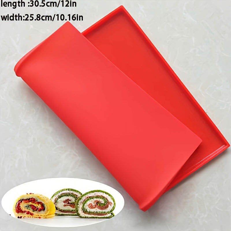 Silicone Swiss Roll Cake Mat 30.48cm x 25.81cm Flexible Baking Tray Cookies Mold